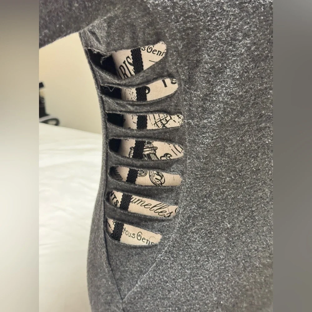 bebe Addiction Gray Bodycon Dress Cutout Sleeve Detail Large - Picture 4 of 6